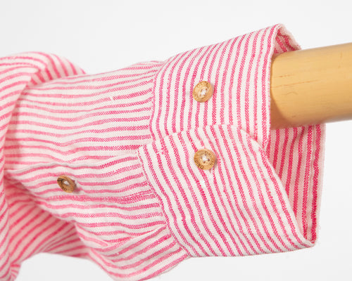 CAMICIA FIN STRIP FUXIA