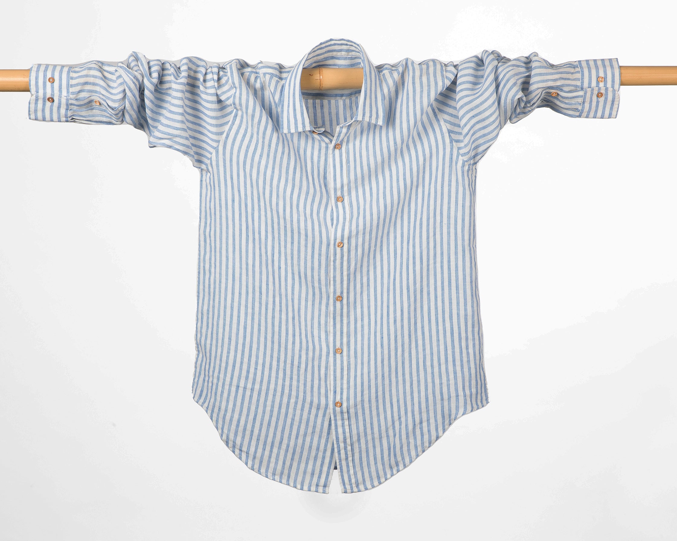 BLUE STRIP LINEN SHIRT