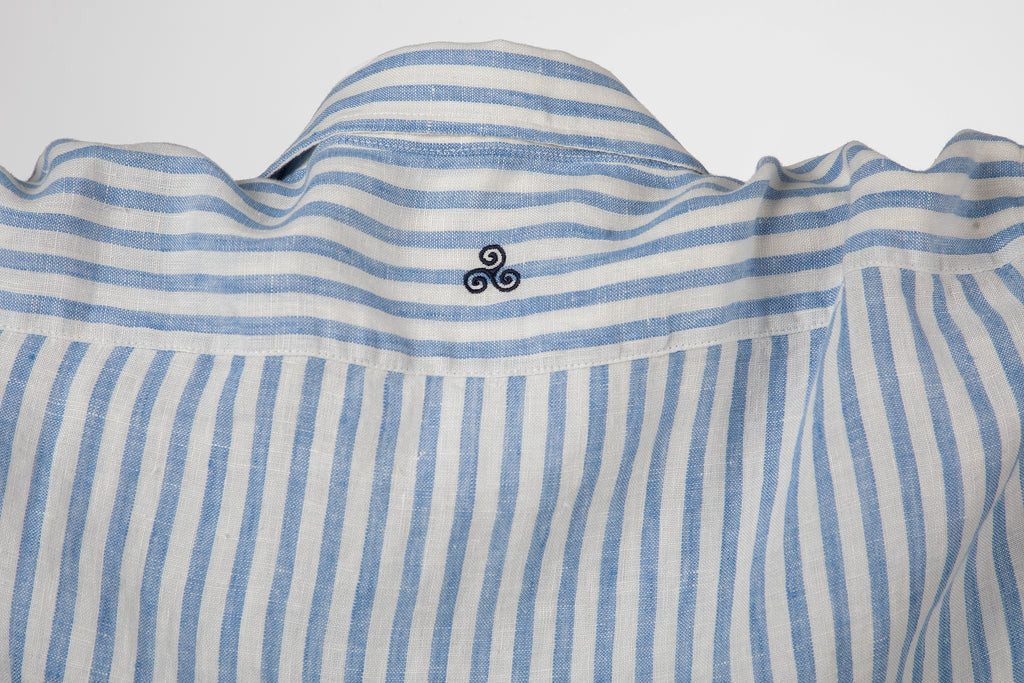 BLUE STRIP LINEN SHIRT